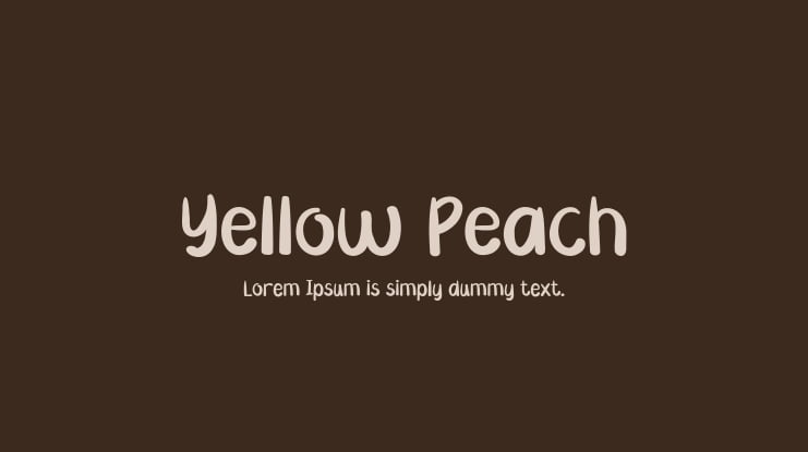 Yellow Peach Font