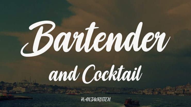Bartender and Cocktail Font