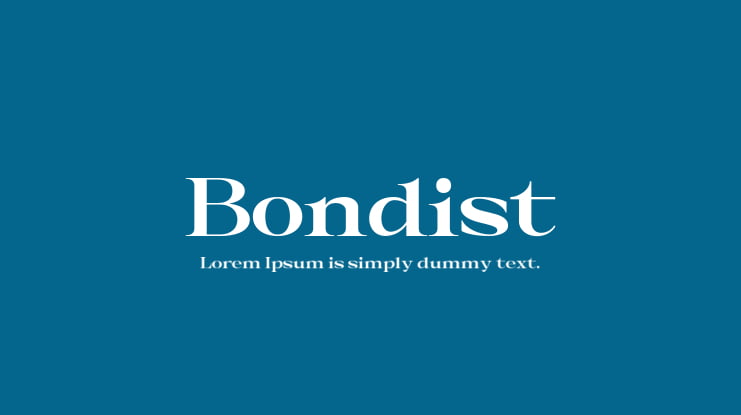 Bondist Font