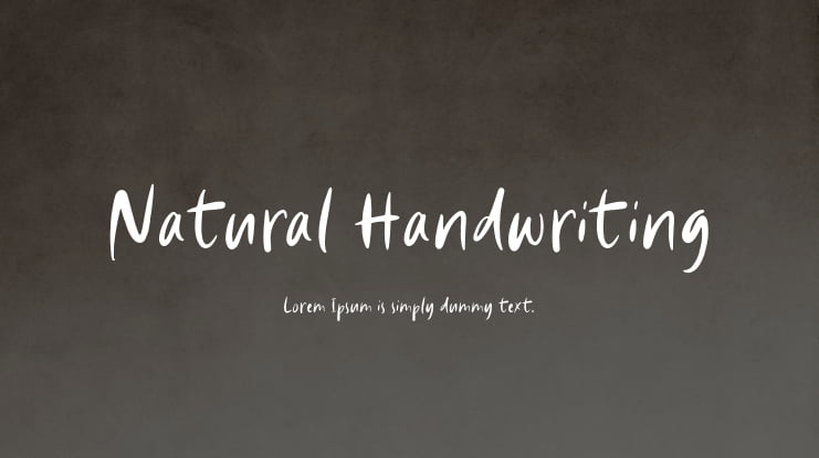 Natural Handwriting Font