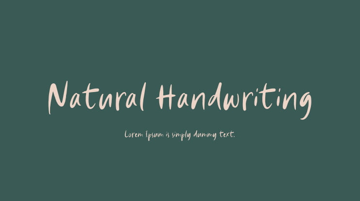 Natural Handwriting Font