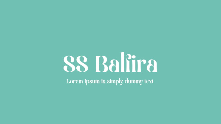 SS Balfira Font