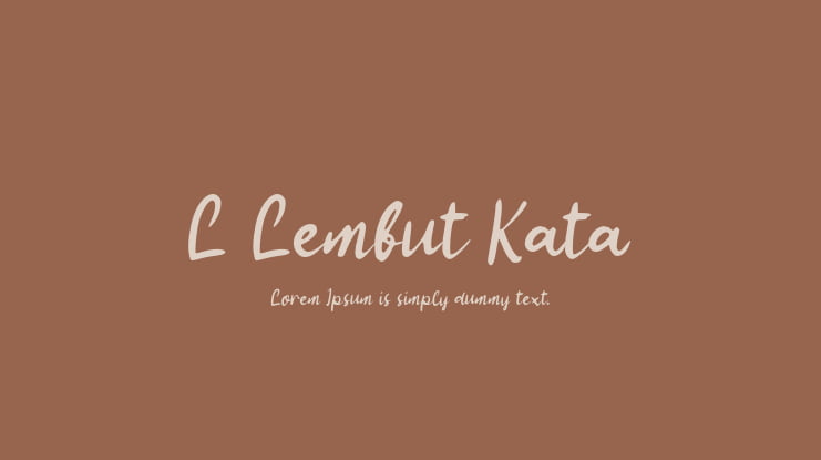 L Lembut Kata Font