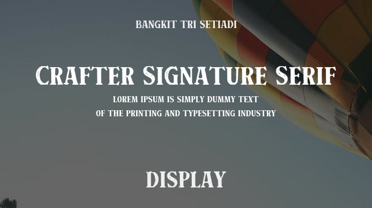 Crafter Signature Serif Font