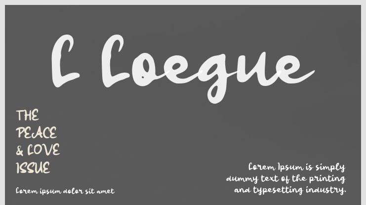 L Loegue Font