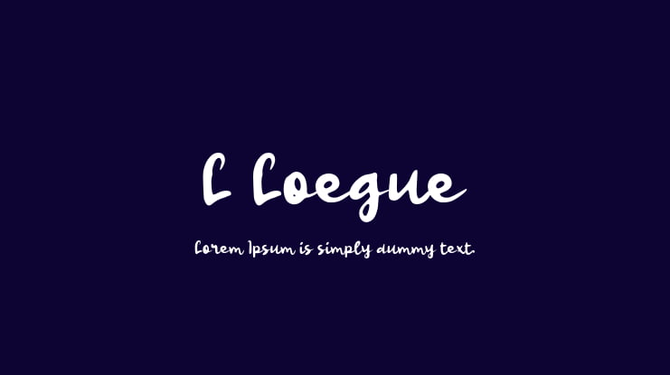 L Loegue Font