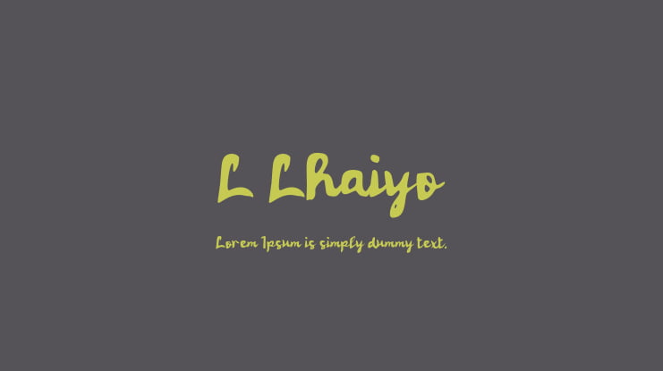 L Lhaiyo Font