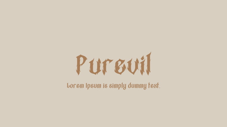 Purevil Font