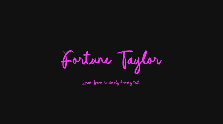 Fortune Taylor Font