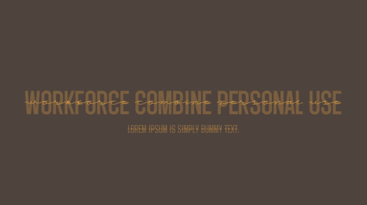 Workforce Combine PERSONAL USE Font