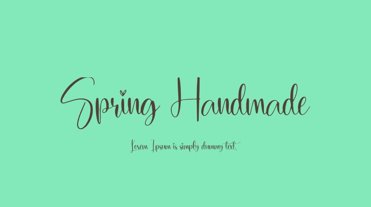 Spring Handmade Font