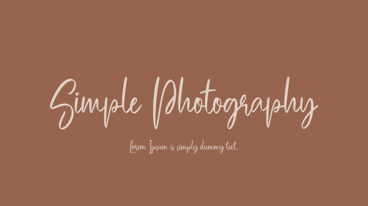 Simple Photography Font