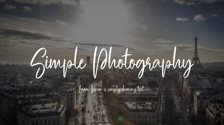 Simple Photography Font