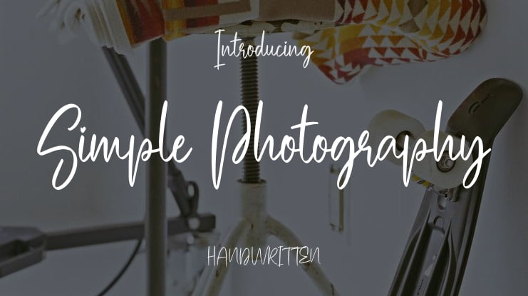 Simple Photography Font