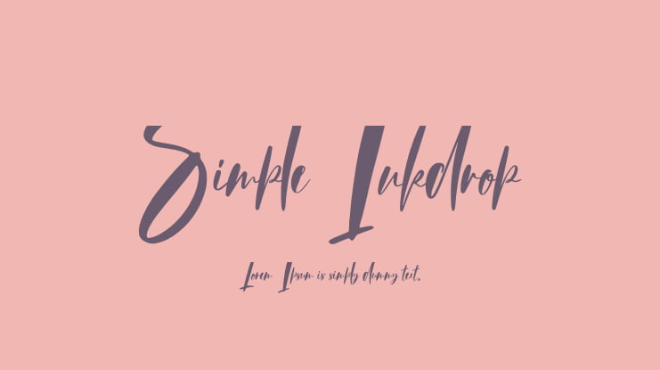 Simple Inkdrop Font