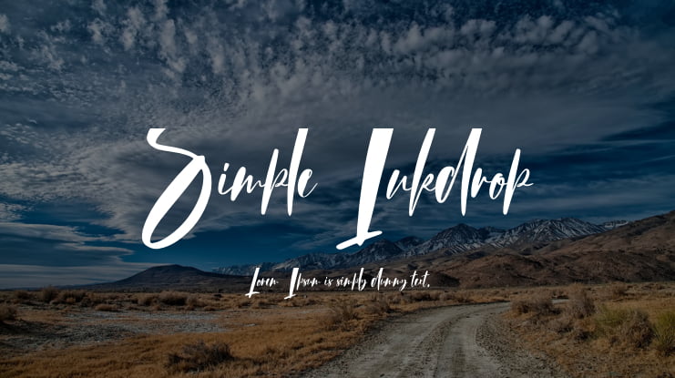 Simple Inkdrop Font