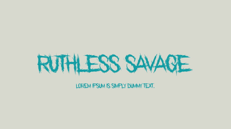 Ruthless Savage Font