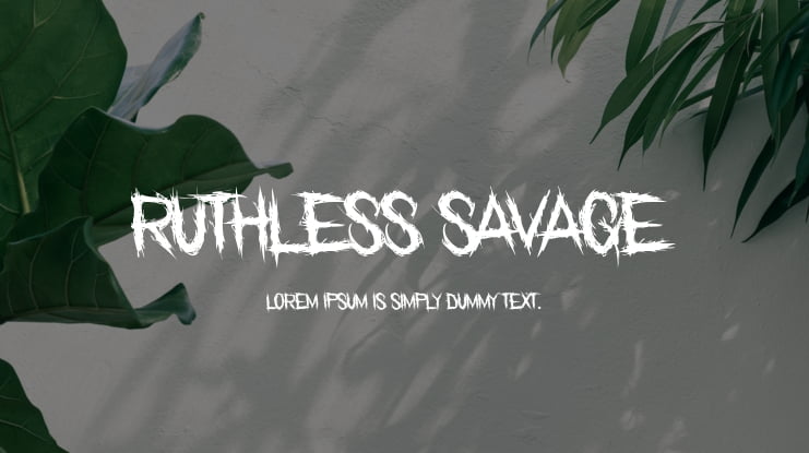 Ruthless Savage Font