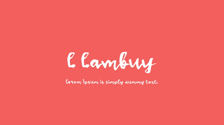 L Lambuy Font