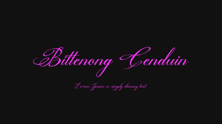 Bittenong Cenduin Font