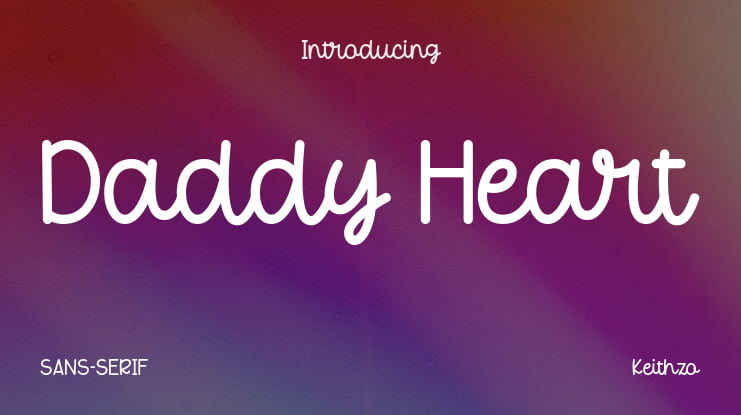 Daddy Heart Font