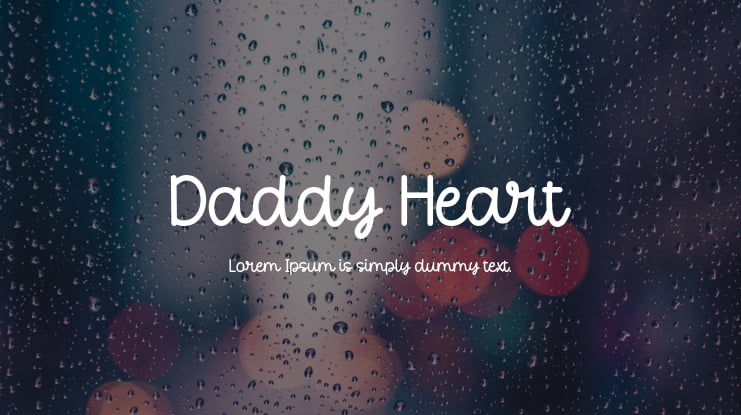 Daddy Heart Font