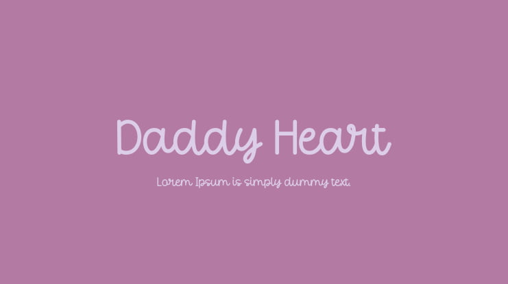 Daddy Heart Font