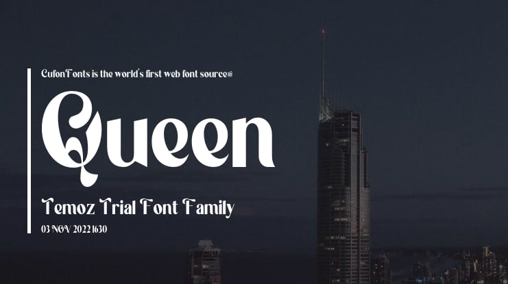 Queen Temoz Trial Font