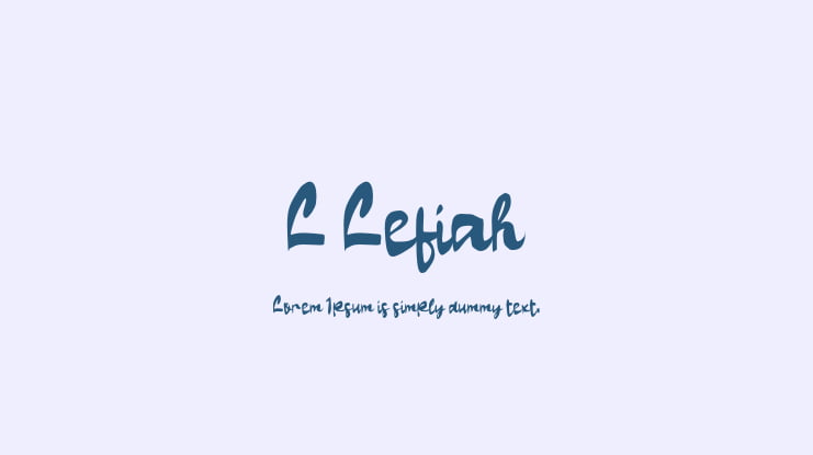 L Lefiah Font