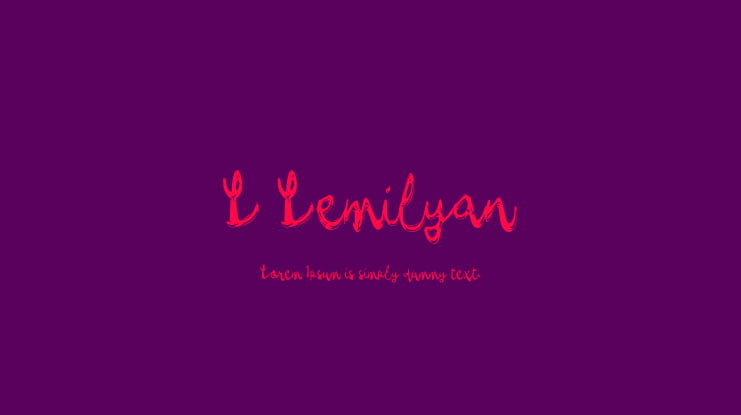 L Lemilyan Font