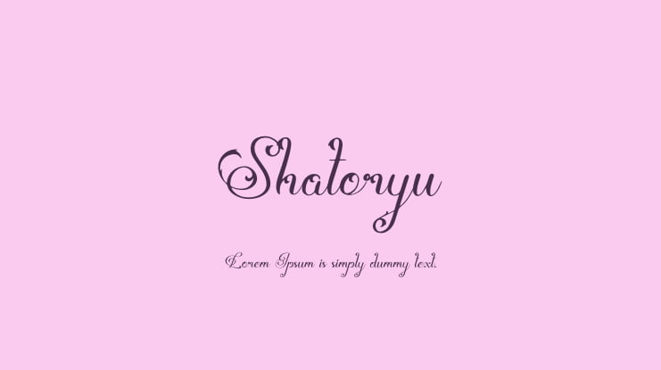 Shatoryu Font