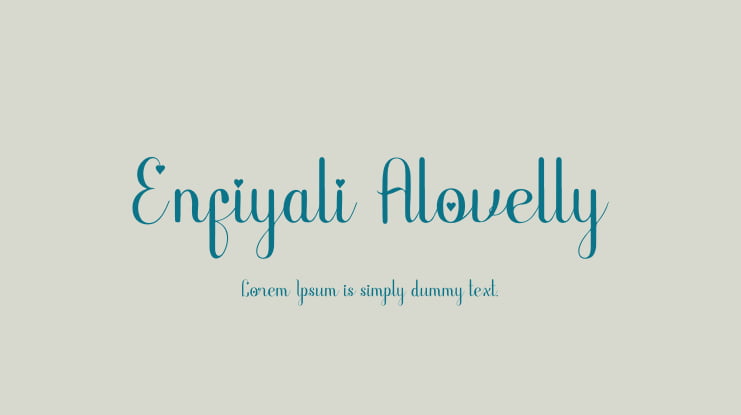 Enfiyali Alovelly Font