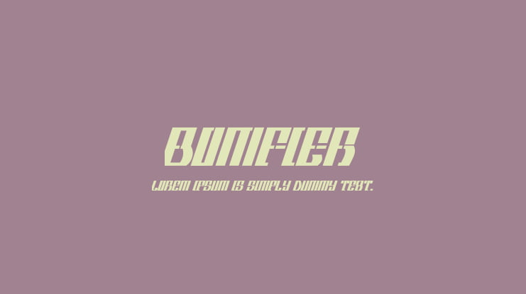 Bomfier Font