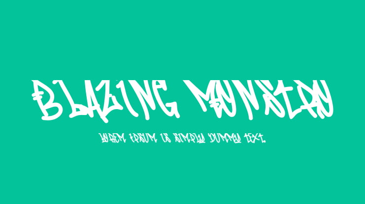 Blazing Monstro Font