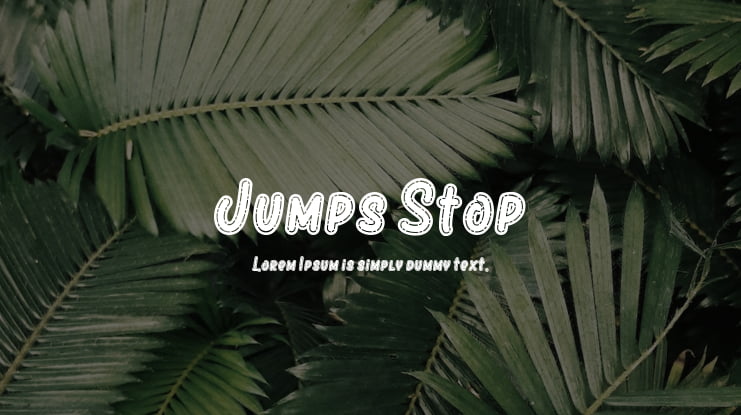 Jumps Stop Font