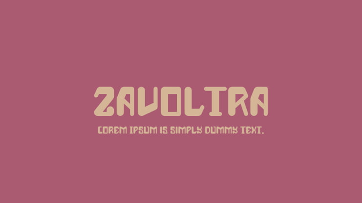 Zavoltra Font