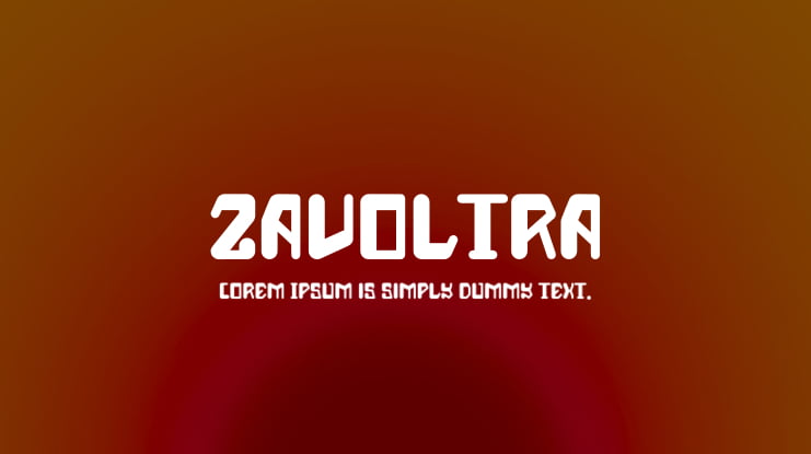 Zavoltra Font