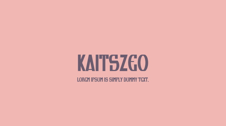 Kaitszeo Font