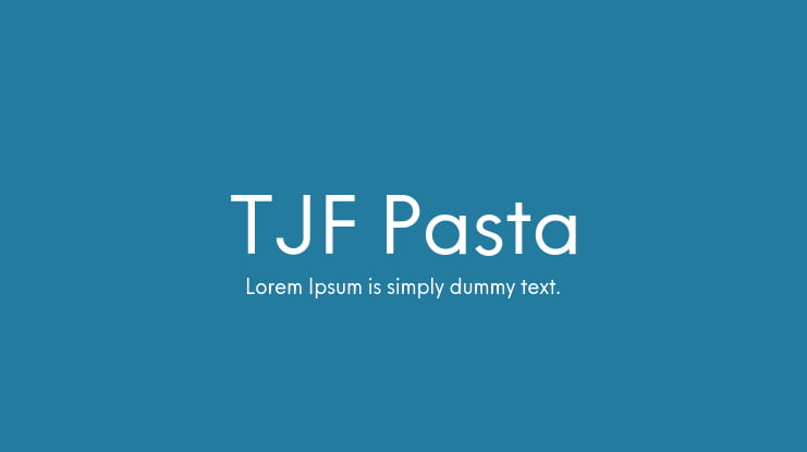 TJF Pasta Font