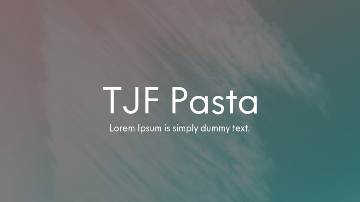 TJF Pasta Font