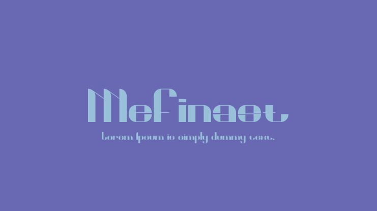 Mefinast Font