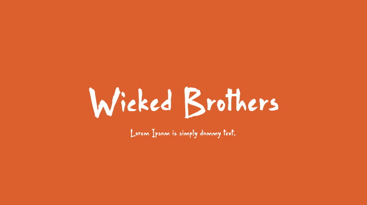 Wicked Brothers Font