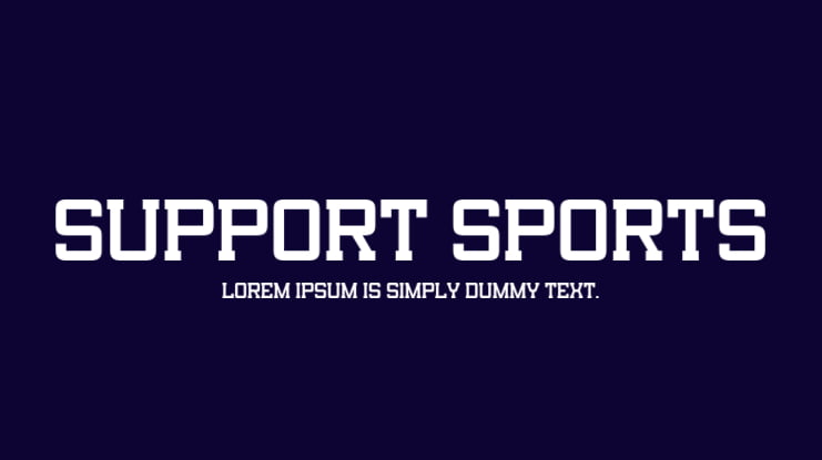 Support Sports Font