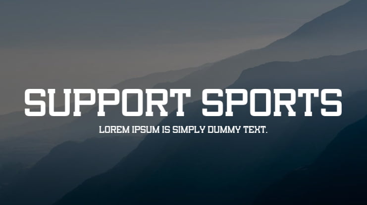 Support Sports Font