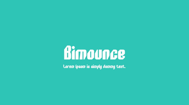 Bimounce Font