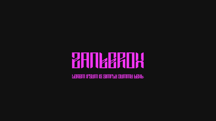 Zanterox Font