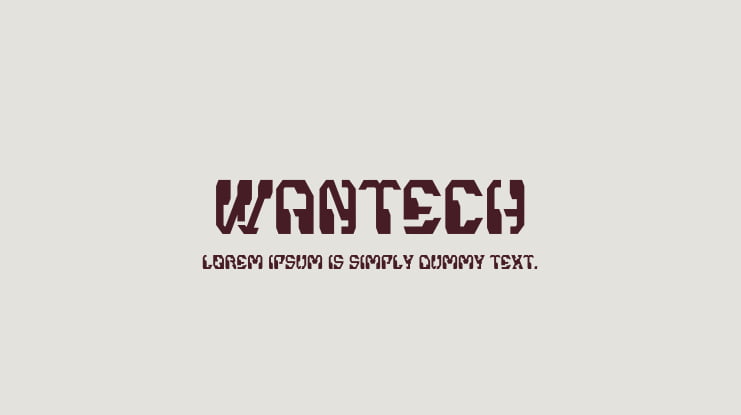 Wantech Font