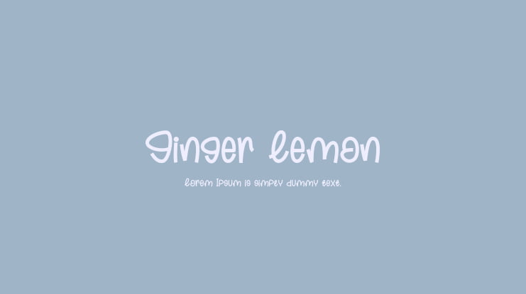 Ginger Lemon Font