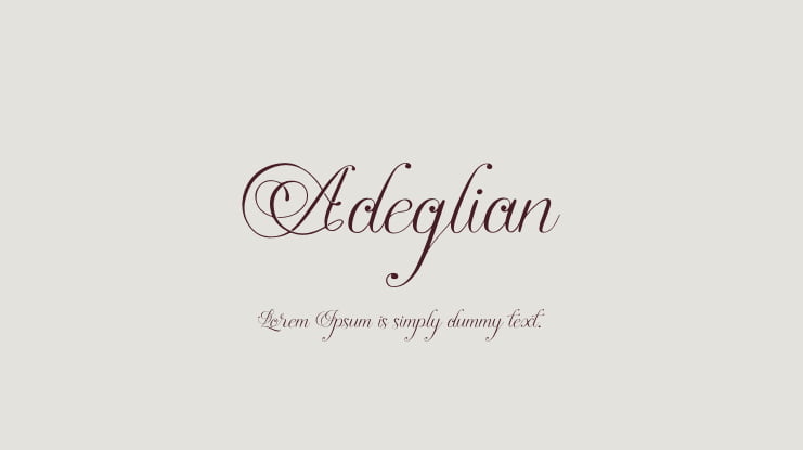 Adeglian Font