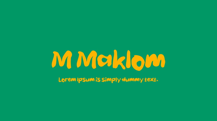 M Maklom Font